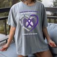 Purple In Memory Of My Dad Pancreatic Cancer Awareness Women's Comfort Colors T-Shirt Gray Purple In Memory Of My Dad Pancreatic Cancer Awareness Women's Comfort Colors T-Shirt Gray