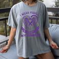 Purple In Memory Of My Husband Pancreatic Cancer Awareness Women's Comfort Colors T-Shirt Gray Purple In Memory Of My Husband Pancreatic Cancer Awareness Women's Comfort Colors T-Shirt Gray