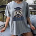 Raccoon Graduation Women's Comfort Colors T-Shirt Gray