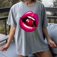 Rainbow Lips With a Cherry In The Mouth 80s Nostalgia Premium Tri-Blend Women's Comfort Colors T-Shirt Gray Rainbow Lips With a Cherry In The Mouth 80s Nostalgia Premium Tri-Blend Women's Comfort Colors T-Shirt Gray