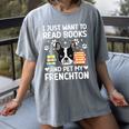 Read Books & Pet My Frenchton Owner Frenchton Lover Women's Comfort Colors T-Shirt Gray