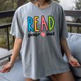 Read Your Heart Read Reading Librarian Book Across America Women's Comfort Colors T-Shirt Gray