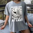 Reading Time At Last Book Lover Introvert Skeleton Reading Women's Comfort Colors T-Shirt Gray Reading Time At Last Book Lover Introvert Skeleton Reading Women's Comfort Colors T-Shirt Gray