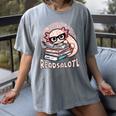 Readsalotl Axolotl Reading Books Glasses Bookworm Pun Fun Women's Comfort Colors T-Shirt Gray Readsalotl Axolotl Reading Books Glasses Bookworm Pun Fun Women's Comfort Colors T-Shirt Gray