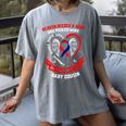 Red CHD Heart Disease Awareness Shirts In Memory Of Cousin Women's Comfort Colors T-Shirt Gray