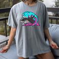 Retro 80s Shark Whale Diving Nostalgia Shark Party Women's Comfort Colors T-Shirt Gray