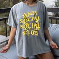 Retro Anti Social Club Bees Introvert Women Men Women's Comfort Colors T-Shirt Gray