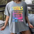 Retro Girls Just Wanna Have Fun Nostalgia 1980s 80's Premium Tri-Blend Women's Comfort Colors T-Shirt Gray