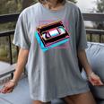 Retro VHS Vaporwave Video Cassette Nostalgia Geek Chic Premium Tri-Blend Women's Comfort Colors T-Shirt Gray
