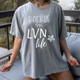 Rockin This Life Cute LVN Graphic For Nurse Graduation Women's Comfort Colors T-Shirt Gray