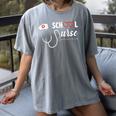 School Nurse Nursing Graduate School Graduation Women's Comfort Colors T-Shirt Gray