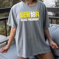 Senior 2018 Class President-School Colors Graduation Women's Comfort Colors T-Shirt Gray