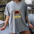 Senior 2019 Graduation Shirt Burgundy Gold Class Colors G23 Women's Comfort Colors T-Shirt Gray