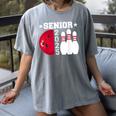 Senior 2025 Bowling Player Class Of 2025 Graduation Seniors Women's Comfort Colors T-Shirt Gray