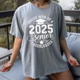 Senior 2025 Cheer Team Mom High School Graduation Outfit Women's Comfort Colors T-Shirt Gray