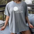 Senior 2025 Volleyball Mom High School Graduation Outfit Pro Women's Comfort Colors T-Shirt Gray
