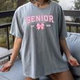 Senior 2026 Class Of 2026 Coquette Pink Bow Graduation 2026 Women's Comfort Colors T-Shirt Gray