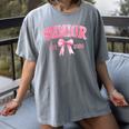 Senior 2026 Coquette Pink Bow Class Of 2026 Graduation Girls Women's Comfort Colors T-Shirt Gray