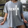 Senior 2026 Soccer Player Class Of 2026 Senior Graduation Women's Comfort Colors T-Shirt Gray
