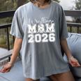 Senior 2026 Wrestling Mom Proud Senior 2026 Mom Graduation Women's Comfort Colors T-Shirt Gray