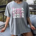 Senior 2027 Class Of 2027 Coquette Pink Bow Graduation 2027 Premium Tri-Blend Women's Comfort Colors T-Shirt Gray