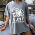 Senior Cheerleader Aunt Cheer Class Of 2026 Graduation Women Women's Comfort Colors T-Shirt Gray