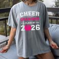 Senior Cheerleader Grandma Cheer Class Of 2026 Graduation Women's Comfort Colors T-Shirt Gray