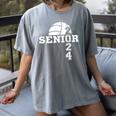 Senior Class Of 2024 Volleyball Seniors School Graduation Women's Comfort Colors T-Shirt Gray