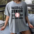 Senior Class Of 2025 Baseball Senior Night Graduation Party Women's Comfort Colors T-Shirt Gray