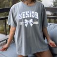Senior Class Of 2026 Graduation Girly Floral Coquette Bow Women's Comfort Colors T-Shirt Gray