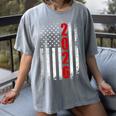 Senior Class Of 2026 Patriotic American USA Flag Graduation Women's Comfort Colors T-Shirt Gray