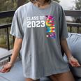 Senior Graduation Class Of 2023 Aunt Senior Tie Dye Women's Comfort Colors T-Shirt Gray