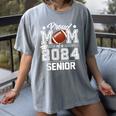 Senior Mom Class Of 2024 Football Proud Mom Graduation Women's Comfort Colors T-Shirt Gray