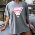 Seniors 2021 For Her Him Retro 21 Graduation Class Women's Comfort Colors T-Shirt Gray
