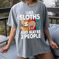 Sloth For Sloth Lover Men Women Kids Introvert Women's Comfort Colors T-Shirt Gray