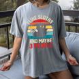 I Like Sloths And Maybe 3 People Sloth Lover Introvert Retro Women's Comfort Colors T-Shirt Gray I Like Sloths And Maybe 3 People Sloth Lover Introvert Retro Women's Comfort Colors T-Shirt Gray