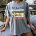 So Long Kindergarten Preschool Graduation First Grade Women's Comfort Colors T-Shirt Gray