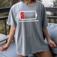Social Battery Low Introvert Women's Comfort Colors T-Shirt Gray Social Battery Low Introvert Women's Comfort Colors T-Shirt Gray