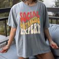 Social Distancing Expert Introvert Women's Comfort Colors T-Shirt Gray Social Distancing Expert Introvert Women's Comfort Colors T-Shirt Gray