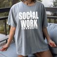 Social Work Graduate TShirt College Graduation Women's Comfort Colors T-Shirt Gray