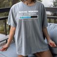 Social Worker In Progress MSW Masters Graduation Shirt Women's Comfort Colors T-Shirt Gray