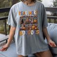 Spooky Halloween Bookshelf Bookcase Read More Books Women's Comfort Colors T-Shirt Gray