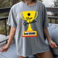 Star Graduate Second Grade Graduation Trophy Cup Women's Comfort Colors T-Shirt Gray