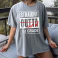 Straight Outta First Grade Graduation 1st Grade T Shirt Women's Comfort Colors T-Shirt Gray