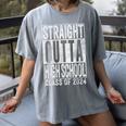 STRAIGHT OUTTA HIGH SCHOOL Graduation Class Of 2024 Senior Women's Comfort Colors T-Shirt Gray