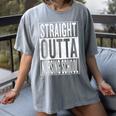Straight Outta Nursing School Great Graduation Shirt Women's Comfort Colors T-Shirt Gray