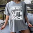 Straight Outta Pre-K Shirt Great Graduation Preschools Women's Comfort Colors T-Shirt Gray