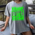 Straight Outta Sixth Grade Graduation Class Women's Comfort Colors T-Shirt Gray
