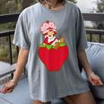 Strawberry Shortcake Sitting On Strawberry Retro Nostalgia Women's Comfort Colors T-Shirt Gray