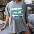 Suicide Prevention 988 Hotline In Memory Of Loved One Women's Comfort Colors T-Shirt Gray